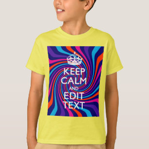 Camiseta Personalize o seu mantêm o texto calmo em colorid