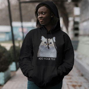 Camiseta Personalize o Texto da Foto do Pet Gato Preto e Br