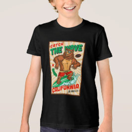 Camiseta Personalize O Urso Navegante Da Califórnia Pegando