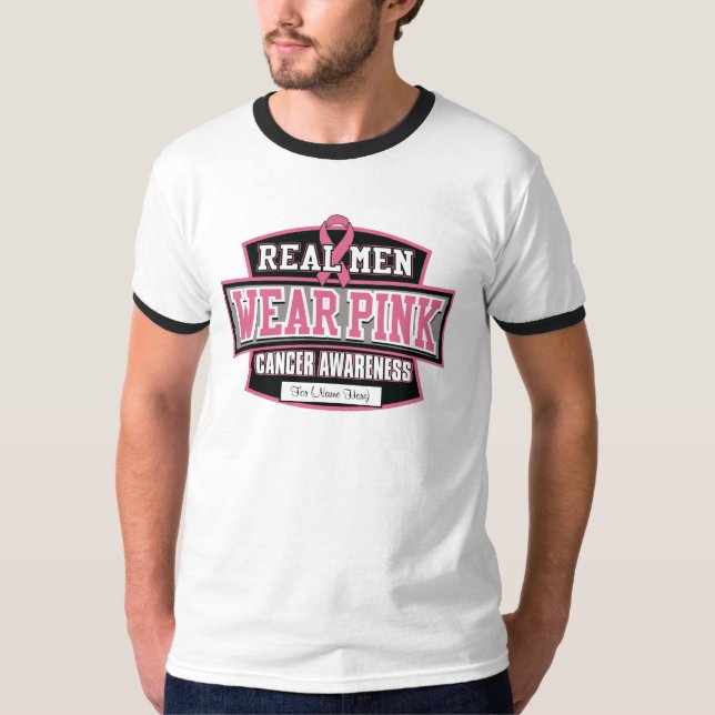 Camiseta Personalize-o VERDADEIRAMENTE HOMENS VESTEM Cancer (Frente)