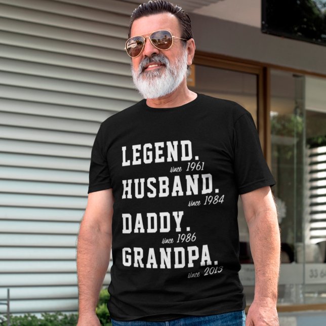 Camiseta Personalize O Vovô Do Pai Marido De Legenda Com An (Criador carregado)