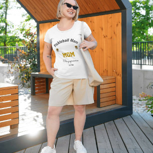 Camiseta Personalize Pickleball Mãe com Nome Personalizado