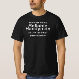 Camiseta Personalize Reliable Handyman Entrepreneur 