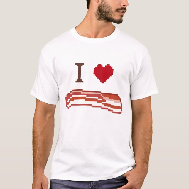 Camiseta Personalize seu bacon I Love (Frente)