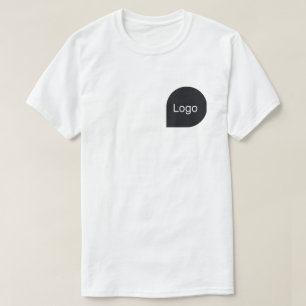 Camiseta personalize seu logotipo em uma forma simples
