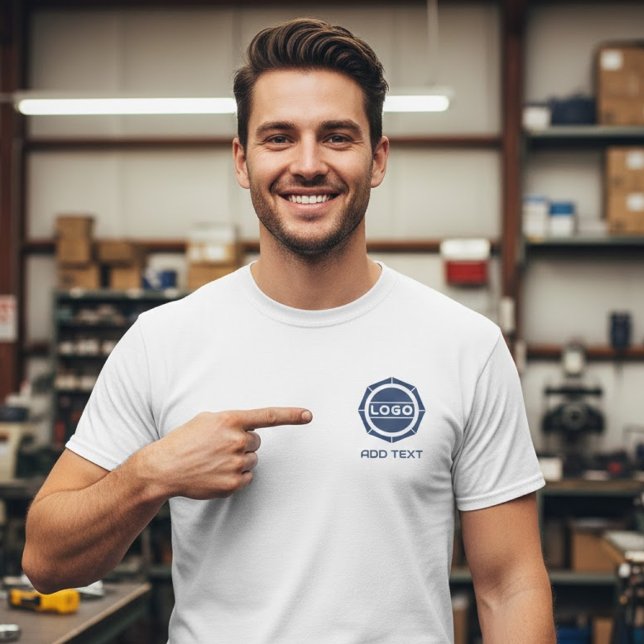 Camiseta Personalize Seu Negócio de Logo (Criador carregado)