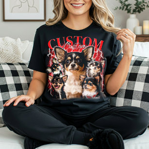 Camiseta PERSONALIZE Seu próprio animal de estimação 90s bo