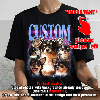 Camiseta PERSONALIZE Seu próprio animal de estimação 90s bo