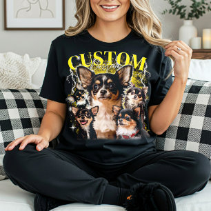 Camiseta PERSONALIZE Seu próprio animal retrô bootleg anos