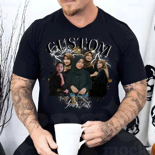 Camiseta Personalize seu próprio Namorada de Bootleg Fotogr