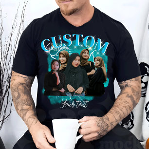 Camiseta Personalize seu próprio Namorada de Bootleg Fotogr