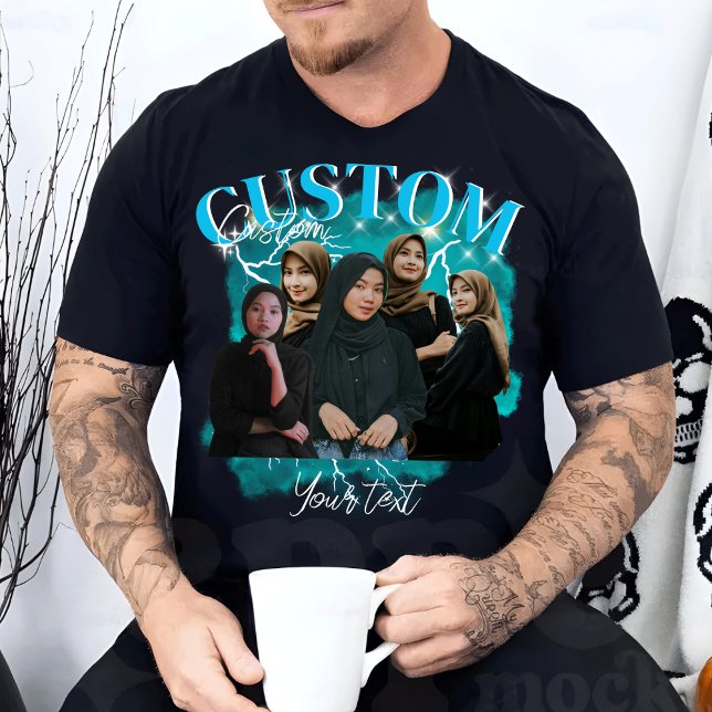 Camiseta Personalize seu próprio Namorada de Bootleg Fotogr (Criador carregado)