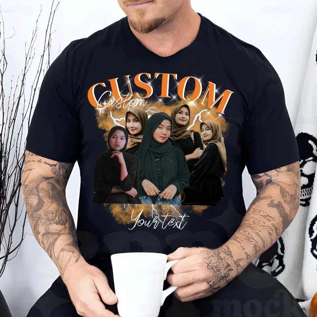 Camiseta Personalize seu próprio Namorada de Bootleg Fotogr (Criador carregado)