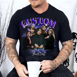 Camiseta Personalize seu próprio Namorada de Bootleg Fotogr