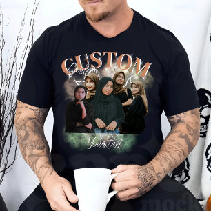 Camiseta Personalize seu próprio Namorada de Bootleg Fotogr