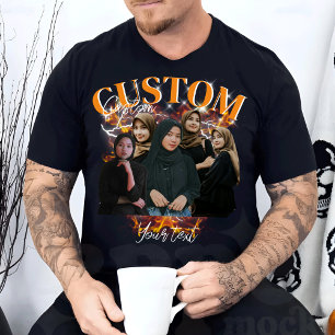 Camiseta Personalize seu próprio Namorada de Bootleg Fotogr