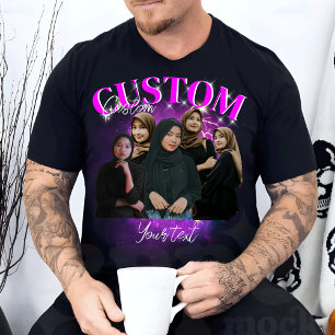 Camiseta Personalize seu próprio Namorada de Bootleg Fotogr