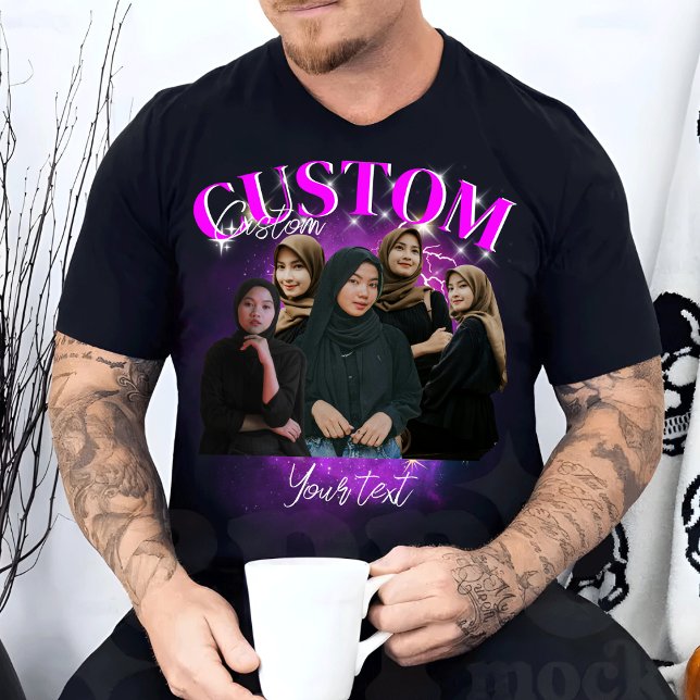 Camiseta Personalize seu próprio Namorada de Bootleg Fotogr (Criador carregado)