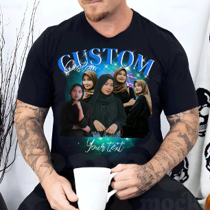 Camiseta Personalize seu próprio Namorada de Bootleg Fotogr