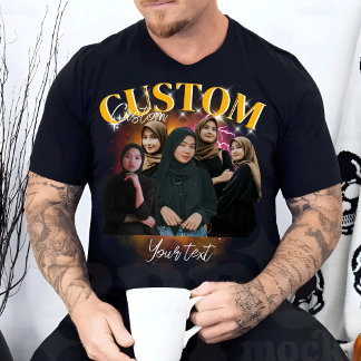 Camiseta Personalize seu próprio Namorada de Bootleg Fotogr