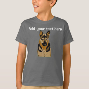 Camiseta Personalize seu retrato alemão Shepard