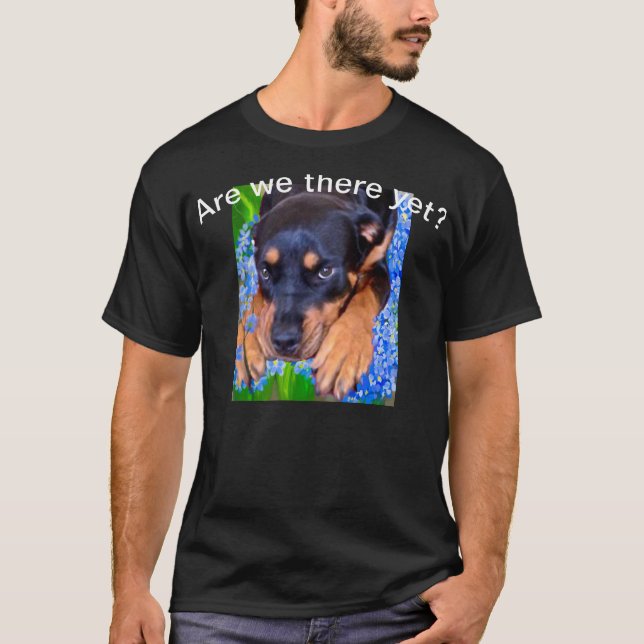 Camiseta Personalize seu texto e foto do Rottweiler (Frente)