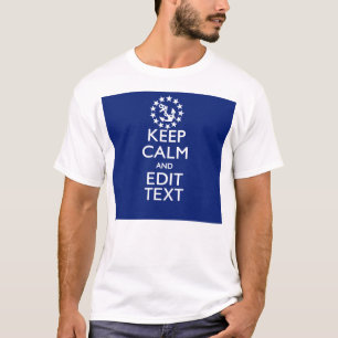 Camiseta Personalize Seu Texto Náutico Mantenha Calmo E Ed