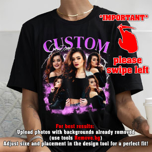 Camiseta PERSONALIZE SUA PRÓPRIA Ideia de Bootleg Aqui, boo