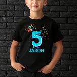 Camiseta Personalize! Woohoo Monster 5 Birthday Kids<br><div class="desc">Adorável 5 de Aniversário Personalizado Woohoo Monster Boys/Girls T-Shirt. Disponível em vários tamanhos e cores diferentes.</div>