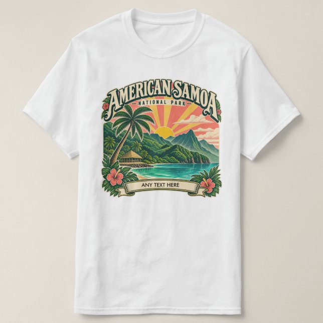 Camiseta Personalized American Samoa National Park (Frente do Design)