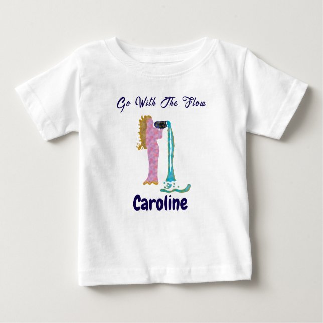 Camiseta Personalized Aquarius Zodiac Impressionist Toddler (Frente)