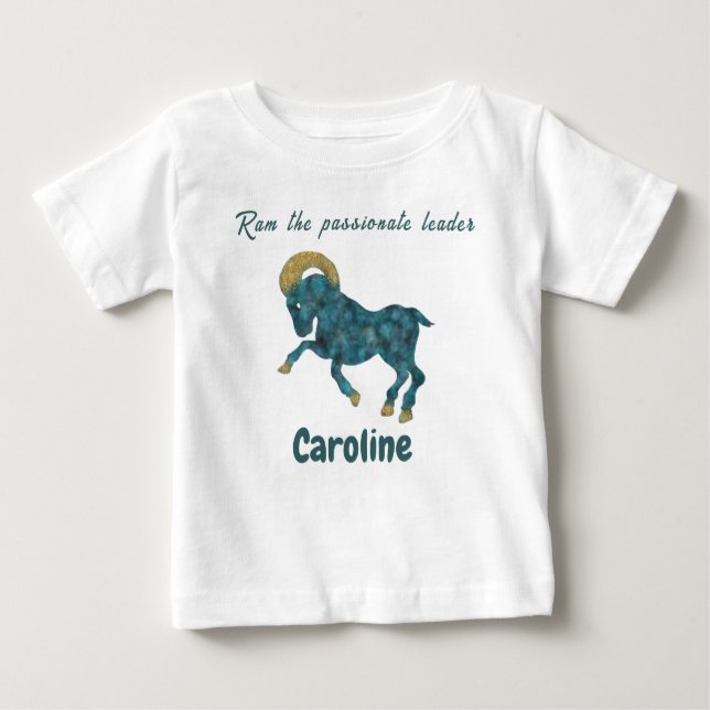 Camiseta Personalized Aries Zodiac Impressionist Toddler  (Frente)