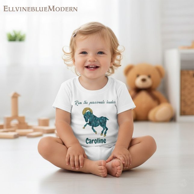 Camiseta Personalized Aries Zodiac Impressionist Toddler  (Criador carregado)