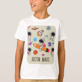 Camiseta Personalized Astronauts and Planets Back to School