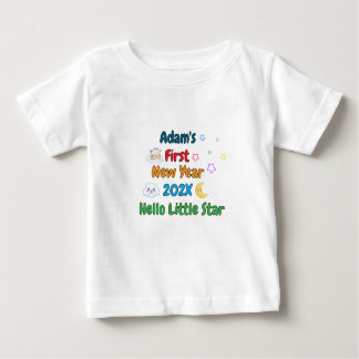 Camiseta Personalized Baby’s First New Year – Cute Design