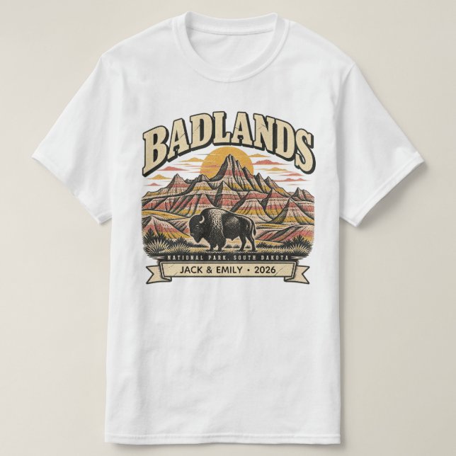 Camiseta Personalized Badlands National Park (Frente do Design)