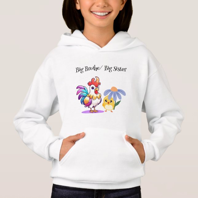 Camiseta Personalized Big Brother Big Sister Hoodie (Frente)