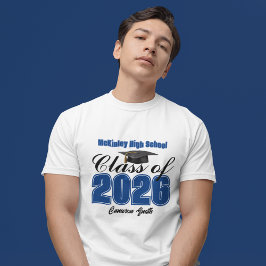 Camiseta Personalized Blue Class of 2026 Graduation
