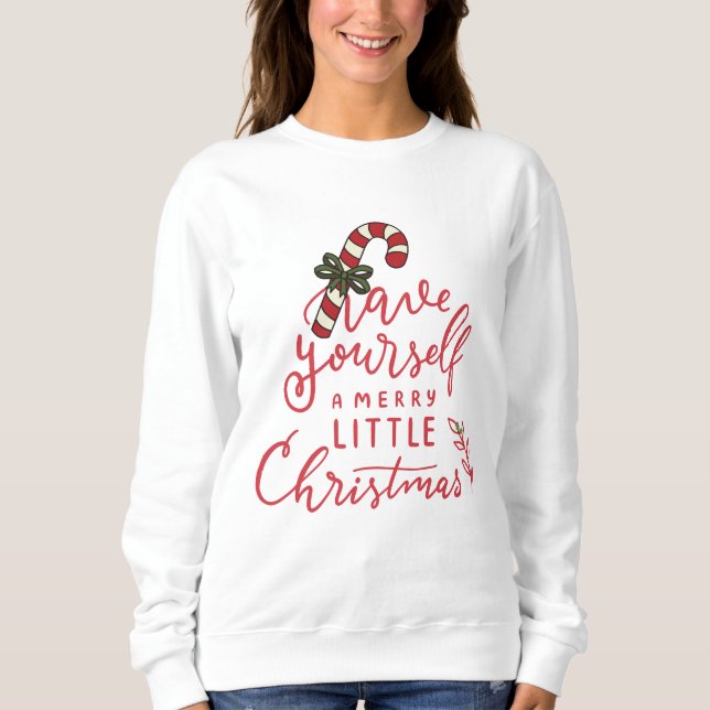 Camiseta Personalized Candy Cane Script Christmas  (Frente)