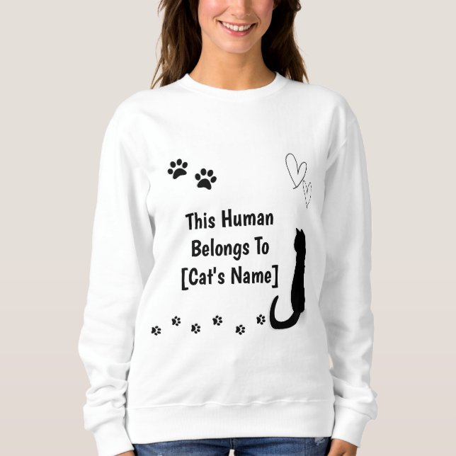 Camiseta Personalized Cat Lover Sweatshirt (Frente)