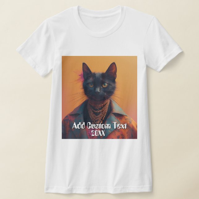 Camiseta Personalized Cat Photo | Custom Pet  (Postura )