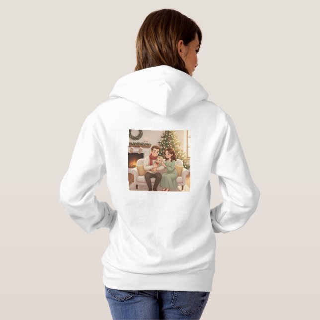 Camiseta Personalized Child’s First Christmas Hoodie (Parte Traseira Completa)