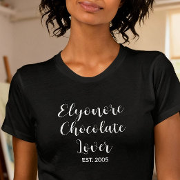 Camiseta Personalized Chocolate Lover Name Established