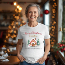 Personalized Christmas Grandma Shirt Gift