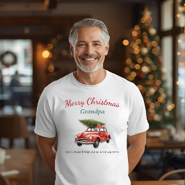Camiseta Personalized Christmas Grandpa Shirt Gift