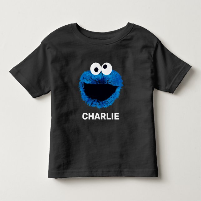 Camiseta Personalized Cookie Monster | Watercolor Trend (Frente)