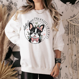 Camiseta Personalized Coquette Hand Drawn French Bulldog
