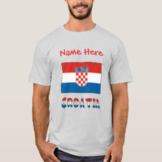 Camiseta Personalized Croatia Flag Men's