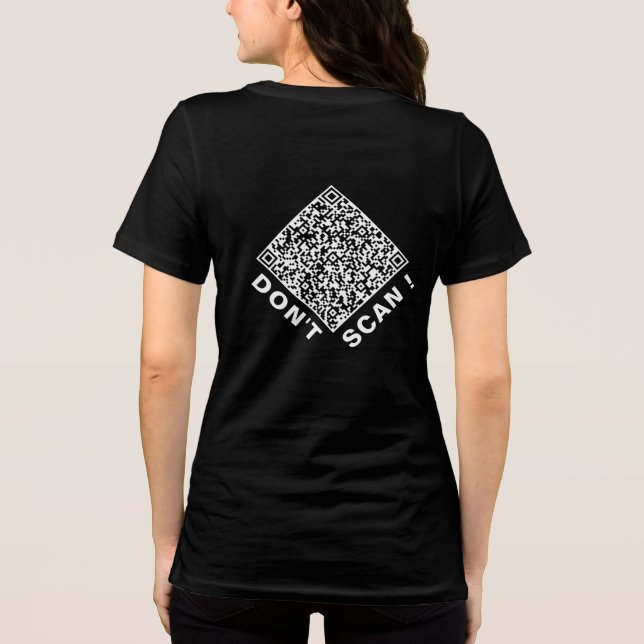 Camiseta Personalized Custom Design Your Funny QR Code (Verso)