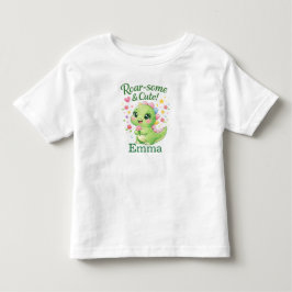 Camiseta Personalized Dinosaur Birthday Girl Shirt